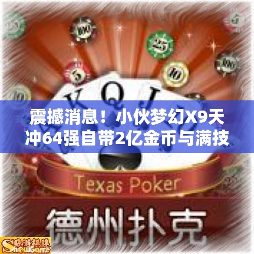 震撼消息！小伙梦幻X9天冲64强自带2亿金币与满技能黄球
