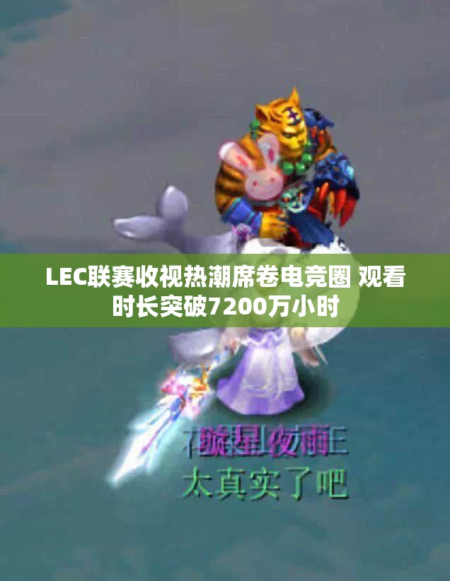 LEC联赛收视热潮席卷电竞圈 观看时长突破7200万小时