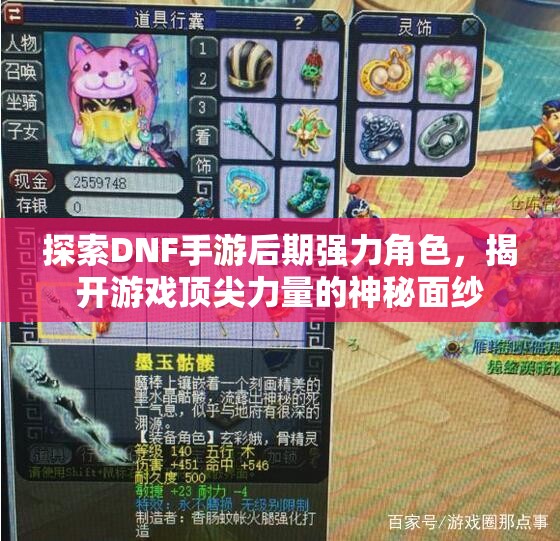 探索DNF手游后期强力角色，揭开游戏顶尖力量的神秘面纱