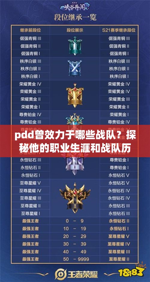 pdd曾效力于哪些战队？探秘他的职业生涯和战队历程