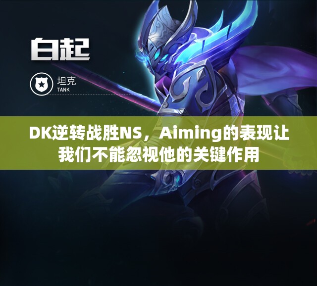 DK逆转战胜NS，Aiming的表现让我们不能忽视他的关键作用