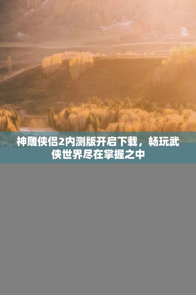 神雕侠侣2内测版开启下载，畅玩武侠世界尽在掌握之中