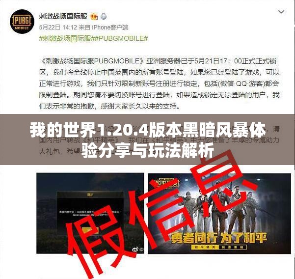 我的世界1.20.4版本黑暗风暴体验分享与玩法解析