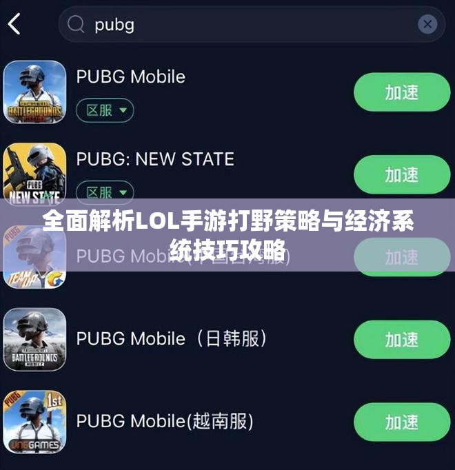 全面解析LOL手游打野策略与经济系统技巧攻略