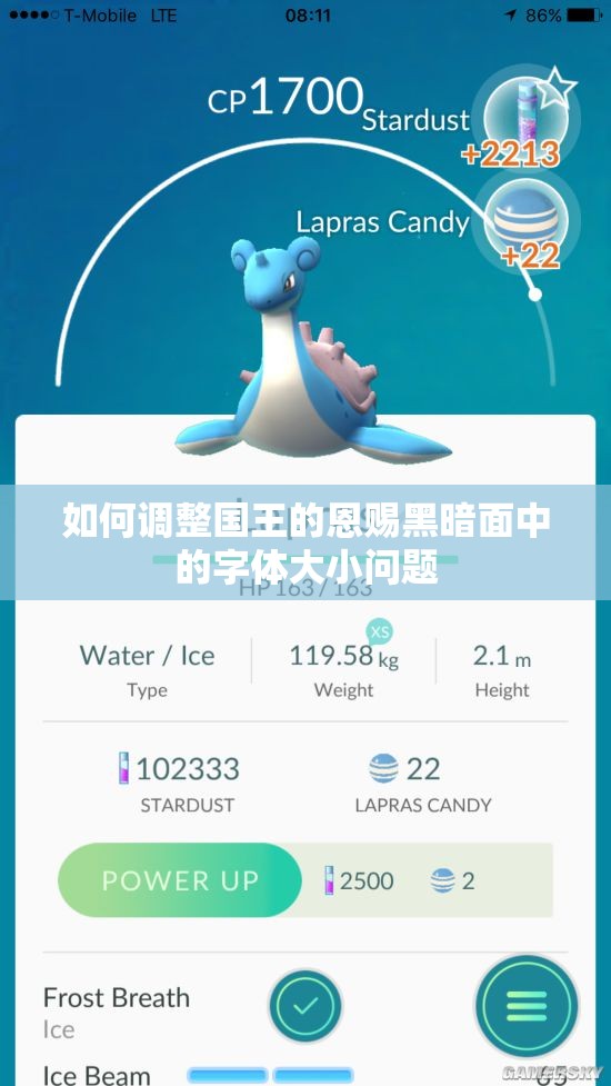 如何调整国王的恩赐黑暗面中的字体大小问题