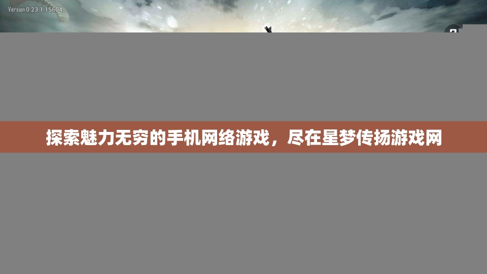 探索魅力无穷的手机网络游戏，尽在星梦传扬游戏网