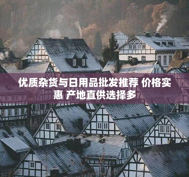 优质杂货与日用品批发推荐 价格实惠 产地直供选择多