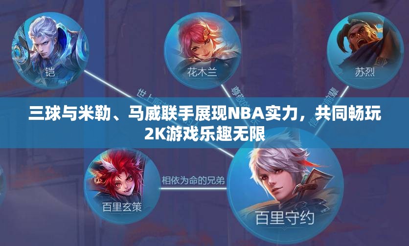 三球与米勒、马威联手展现NBA实力，共同畅玩2K游戏乐趣无限