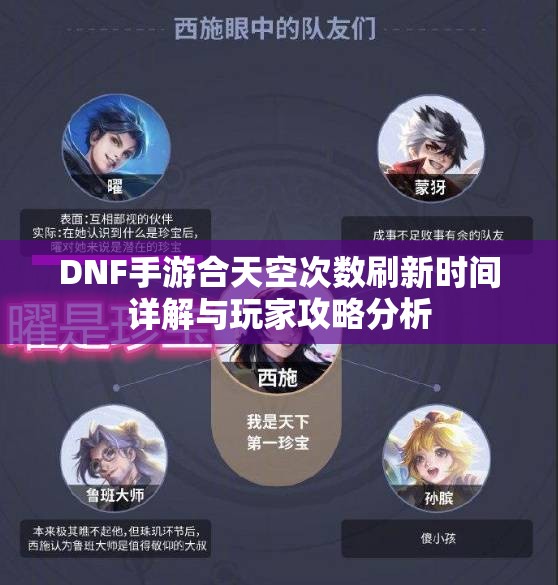 DNF手游合天空次数刷新时间详解与玩家攻略分析