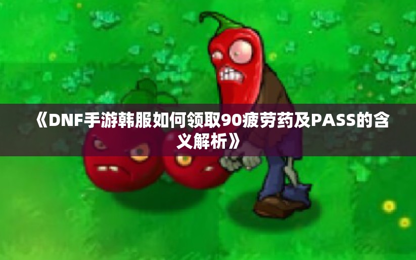 《DNF手游韩服如何领取90疲劳药及PASS的含义解析》