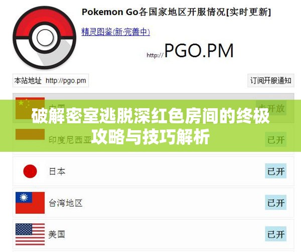 破解密室逃脱深红色房间的终极攻略与技巧解析
