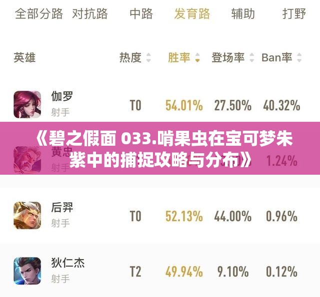 《碧之假面 033.啃果虫在宝可梦朱紫中的捕捉攻略与分布》