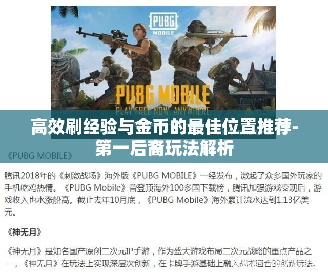 高效刷经验与金币的最佳位置推荐-第一后裔玩法解析