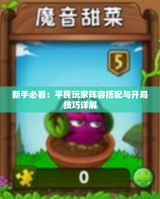 新手必看：平民玩家阵容搭配与开局技巧详解