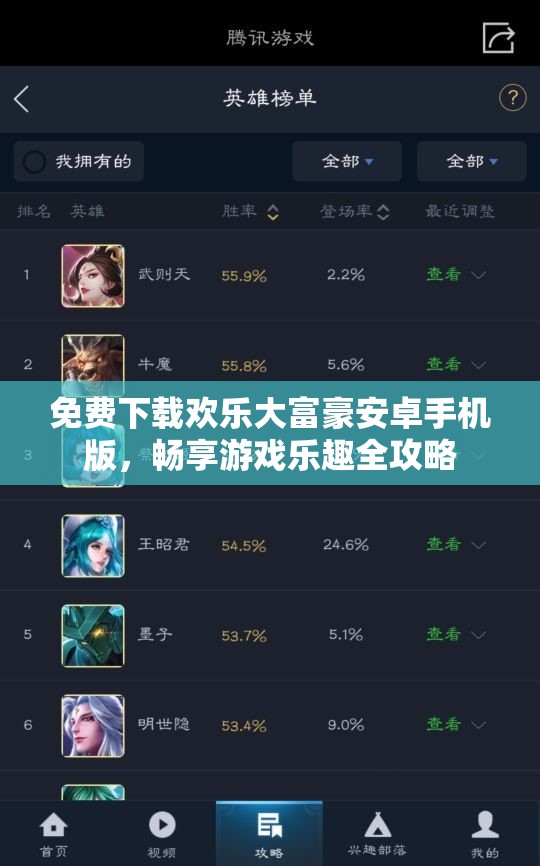免费下载欢乐大富豪安卓手机版，畅享游戏乐趣全攻略