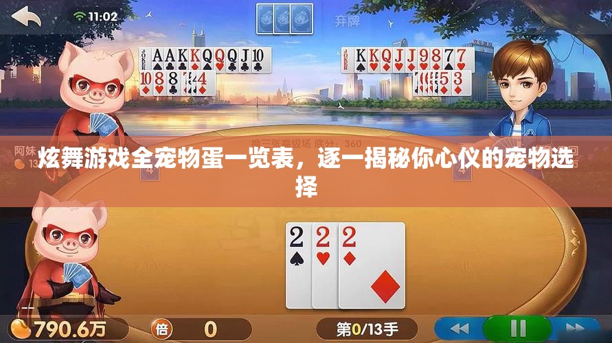 炫舞游戏全宠物蛋一览表，逐一揭秘你心仪的宠物选择