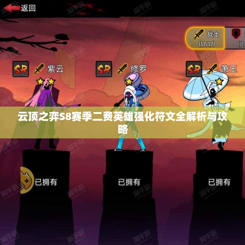 云顶之弈S8赛季二费英雄强化符文全解析与攻略