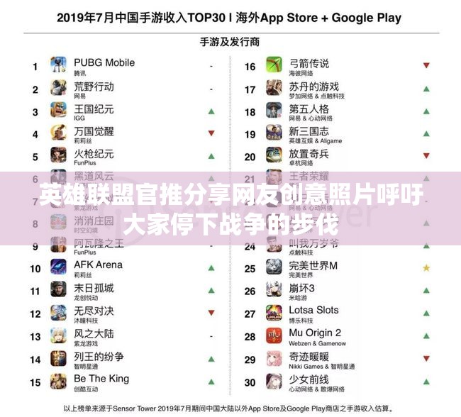 英雄联盟官推分享网友创意照片呼吁大家停下战争的步伐