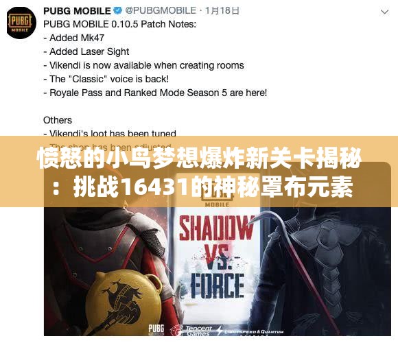 愤怒的小鸟梦想爆炸新关卡揭秘：挑战16431的神秘罩布元素