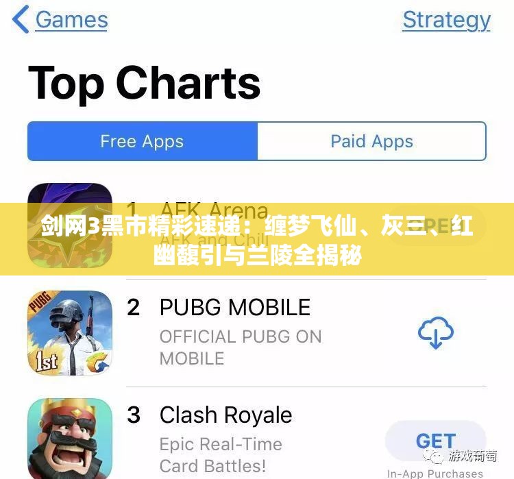 剑网3黑市精彩速递：缠梦飞仙、灰三、红幽馥引与兰陵全揭秘