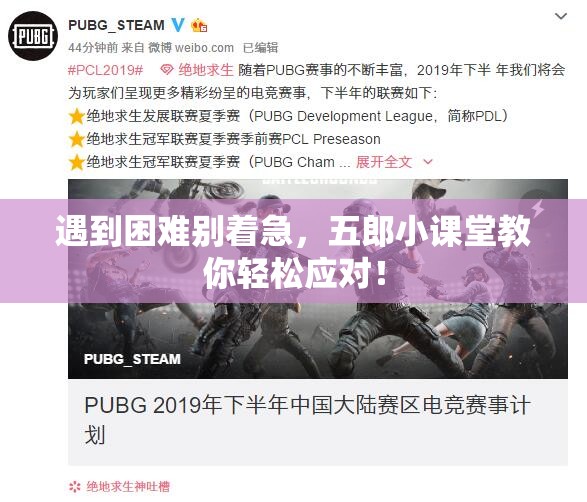 遇到困难别着急，五郎小课堂教你轻松应对！