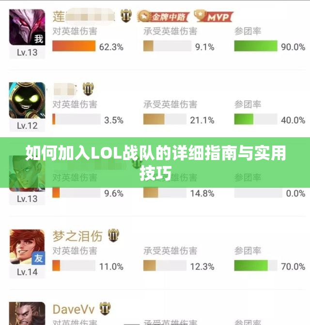 如何加入LOL战队的详细指南与实用技巧