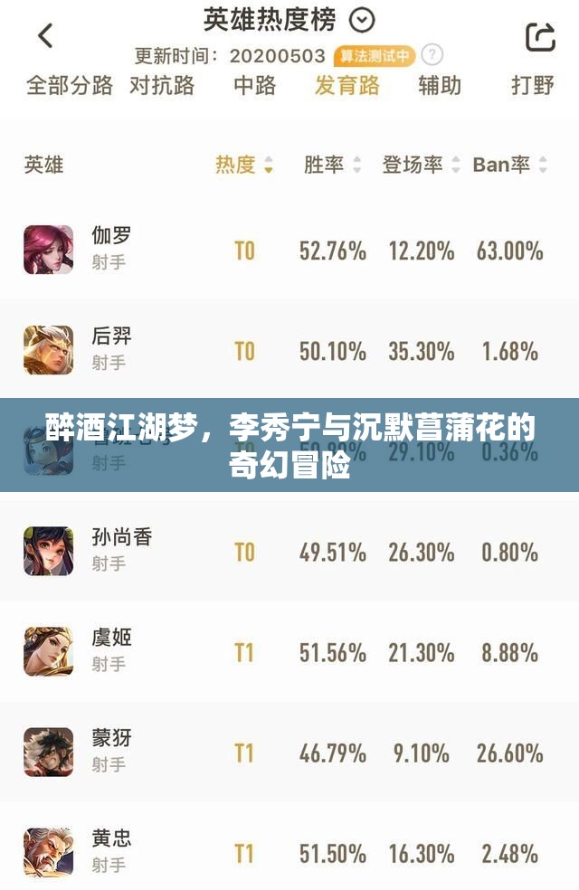 醉酒江湖梦，李秀宁与沉默菖蒲花的奇幻冒险