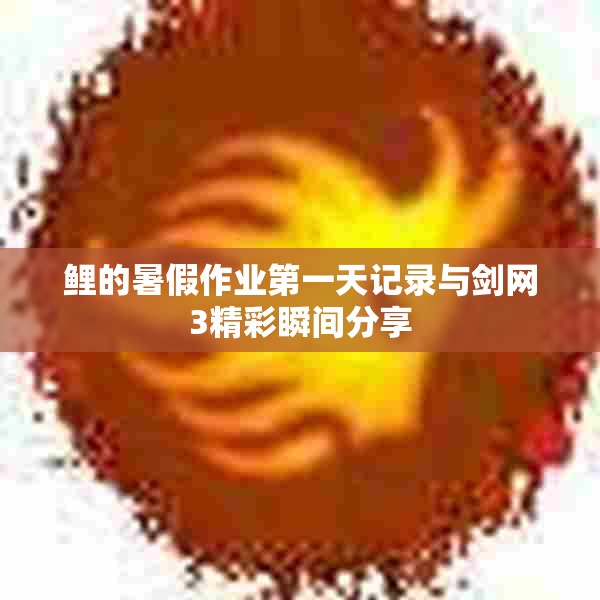 鲤的暑假作业第一天记录与剑网3精彩瞬间分享
