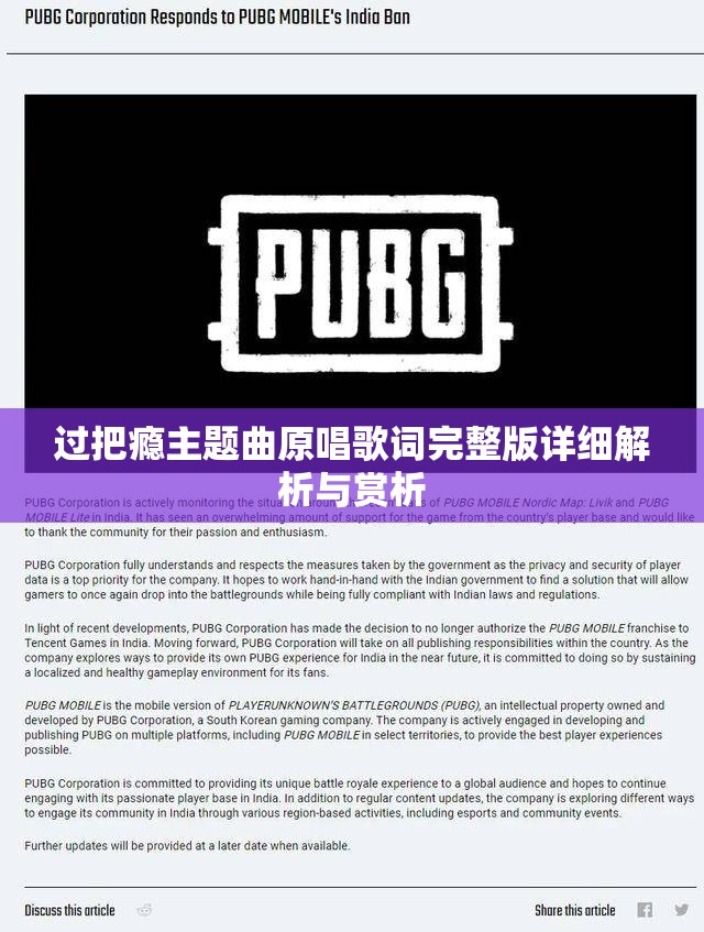 过把瘾主题曲原唱歌词完整版详细解析与赏析