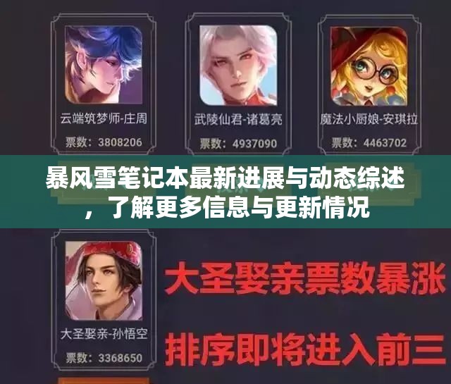 暴风雪笔记本最新进展与动态综述，了解更多信息与更新情况