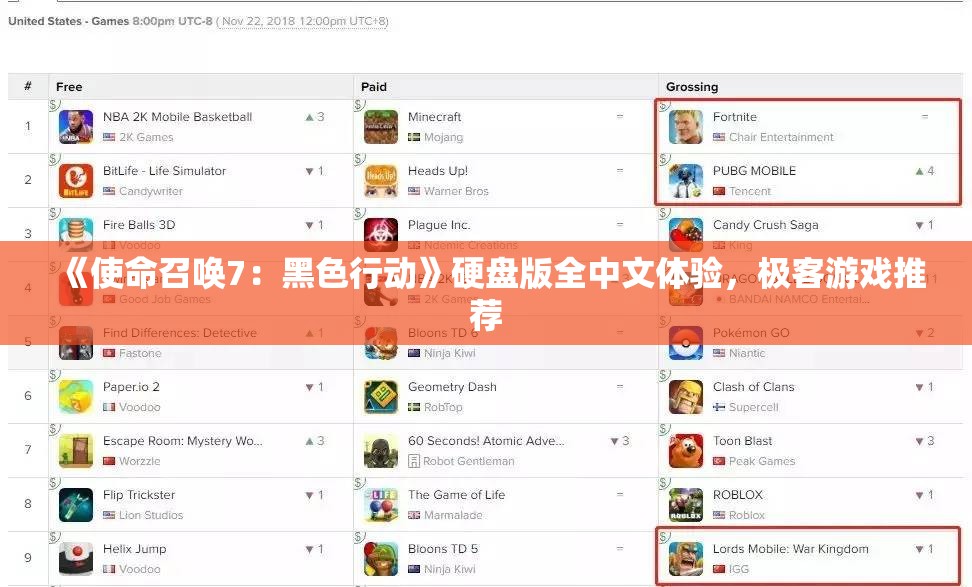 《使命召唤7：黑色行动》硬盘版全中文体验，极客游戏推荐