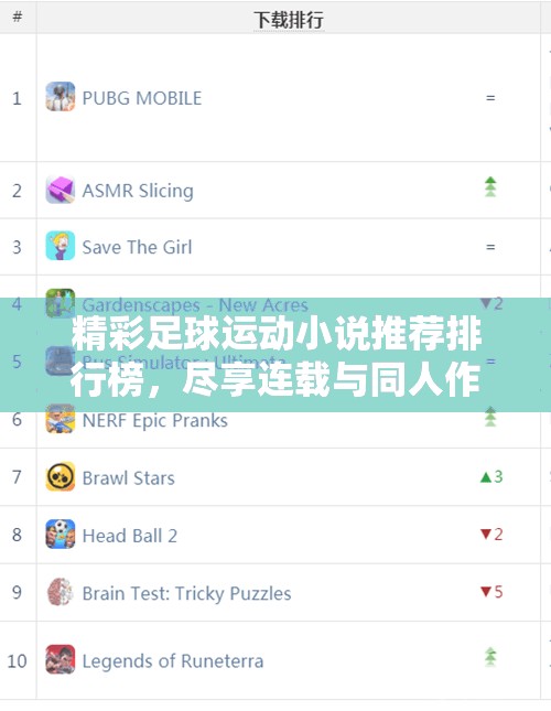 精彩足球运动小说推荐排行榜，尽享连载与同人作品魅力