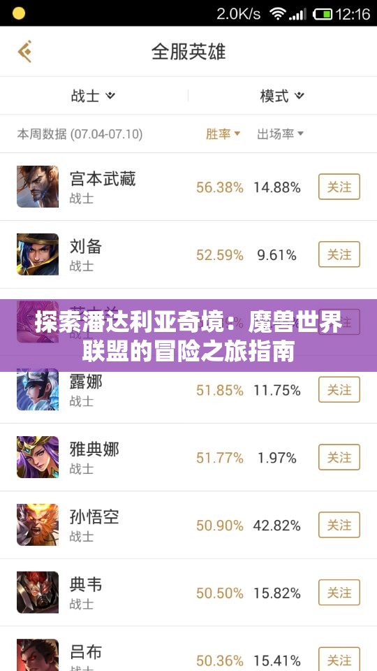 探索潘达利亚奇境：魔兽世界联盟的冒险之旅指南