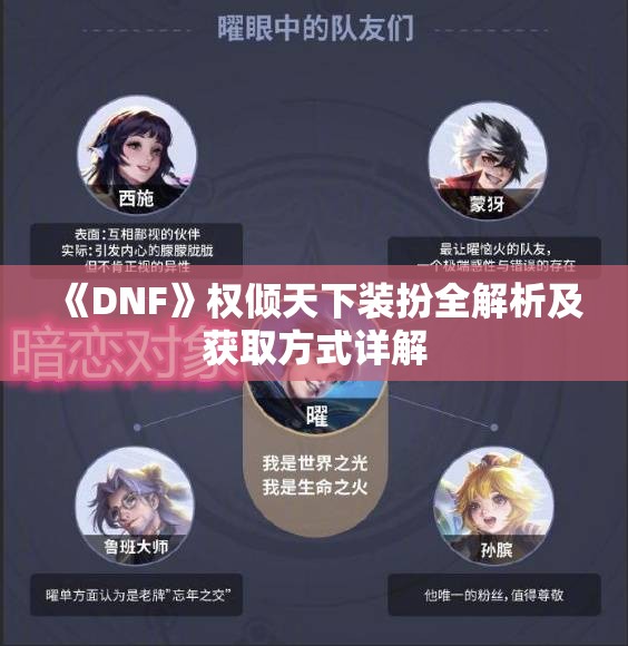 《DNF》权倾天下装扮全解析及获取方式详解