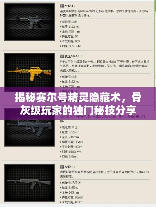 揭秘赛尔号精灵隐藏术，骨灰级玩家的独门秘技分享
