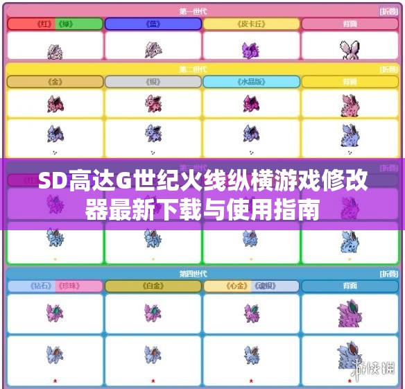 SD高达G世纪火线纵横游戏修改器最新下载与使用指南