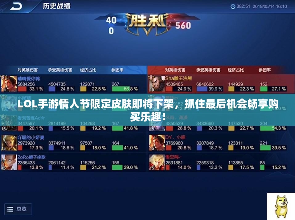 LOL手游情人节限定皮肤即将下架，抓住最后机会畅享购买乐趣！